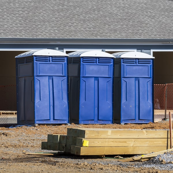 what is the expected delivery and pickup timeframe for the portable restrooms in Noble